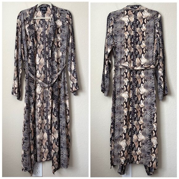 Angie Boho Reptile Print Longline Cardigan Jacket Duster - Picture 13 of 13